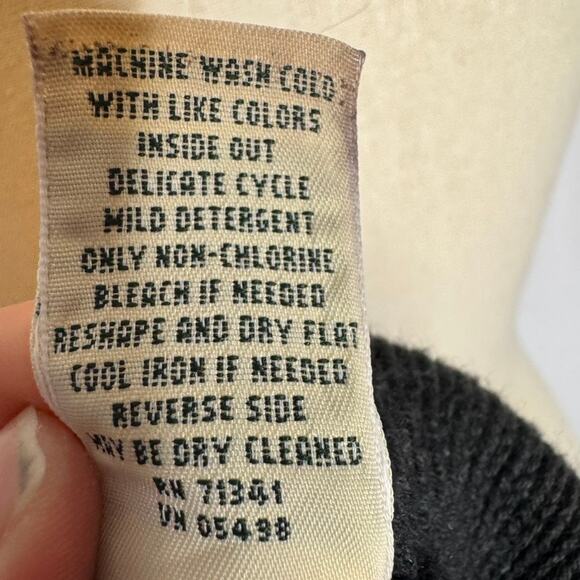 L.L.Bean Fair Isle Nordic Cotton Henley Sweater Purple 90s Vintage Women's Small - Picture 7 of 8